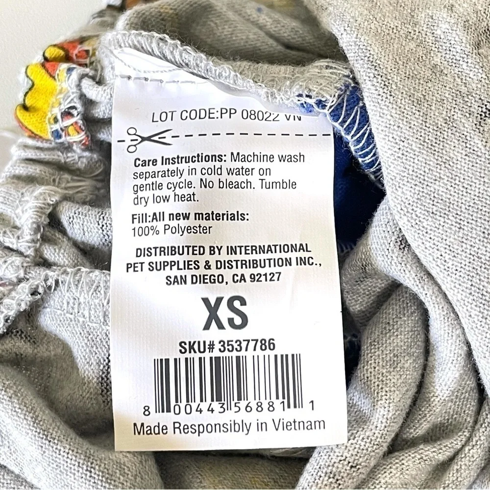 NWT Youly Skater Graphic Dog Pajamas Blue Grey XS
